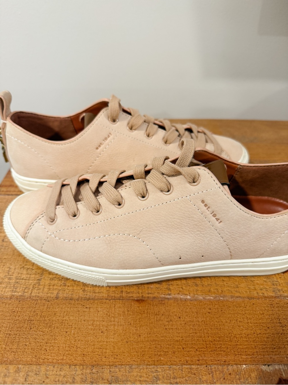 Coach Blush Pink Low-Top Leather Sneakers